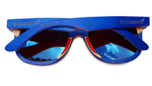 Load image into Gallery viewer, Handcrafted Real Skateboard Wood Sunglasses With Tea Colored Polarized Lenses