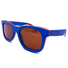 Load image into Gallery viewer, Brown Polarized lens on multi-colored sunglasses