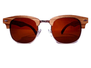 ebony zebrawood sunglasses front view