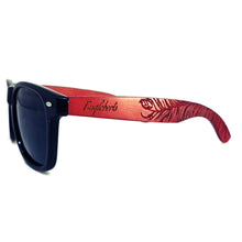 Load image into Gallery viewer, red bamboo sunglasses side view