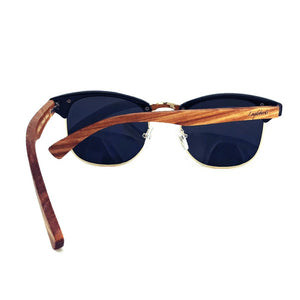 walnut wood sunglasses rear view