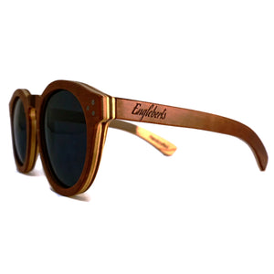 quarter view cinnamon skateboard sunglasses