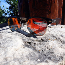 Load image into Gallery viewer, fire at night sunglasses side view outdoors