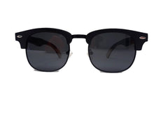 Load image into Gallery viewer, front view black skateboard sunglasses