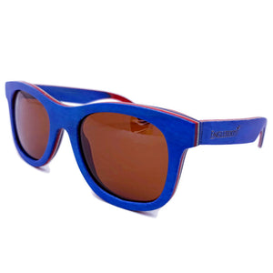 Brown Polarized lens on multi-colored sunglasses