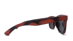 red burnt sunglasses side view