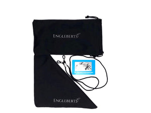 eyewear retainer, cloth pouch, eyewear cleaning cloth, polarization card