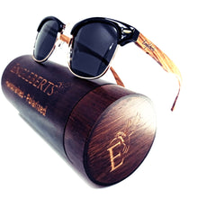 Load image into Gallery viewer, walnut wood sunglasses with wooden case