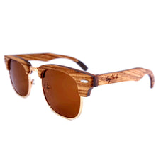 Load image into Gallery viewer, Zebrawood mixed with ebony wooden sunglasses