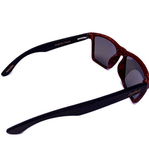 oak frame bamboo sunglasses top view