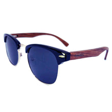 Load image into Gallery viewer, Real Walnut Wood Club Style Sunglasses, Polarized Lenses
