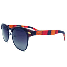 Load image into Gallery viewer, aztec sunglasses multicolored bamboo side view