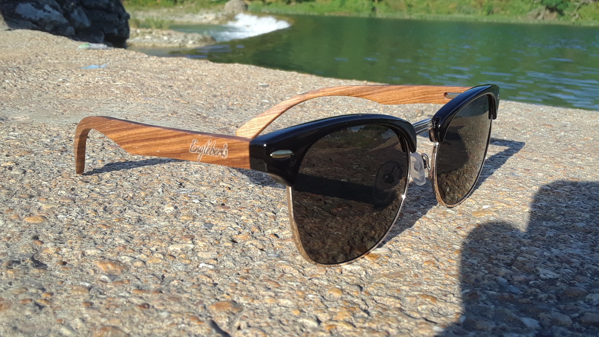 Buy DZUKOU Fibonacci Sunglasses for Men - TAC Polarized -100% UV Protection  - Bamboo Wooden Frame - Gradient Grey Lens - Natural Wood Sunglasses -  Eco-Friendly Alternative - Modern and Stylish -