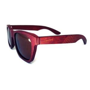 Crimson wood sunglasses quarter view