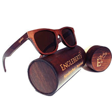 Load image into Gallery viewer, Sienna Bamboo Sunglasses with Tea Colored Polarized Lens and Wooden Case