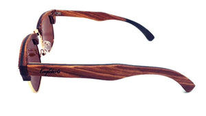 ebony and zebrawood sunglasses side view