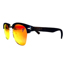 Load image into Gallery viewer, Black Bamboo Club Sunglasses, Polarized Sunset Lenses