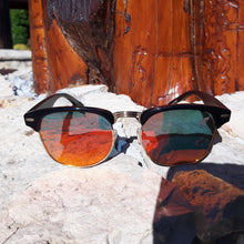 Load image into Gallery viewer, fire at night sunglasses front view outdoors in sun