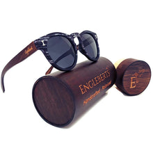Load image into Gallery viewer, granite sunglasses with wood case
