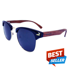 Load image into Gallery viewer, walnut Wood Club Style Sunglasses with Polarized Lens