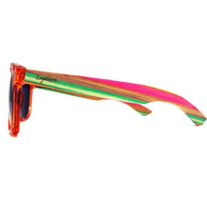 multi-colored sunglasses side view