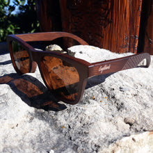 Load image into Gallery viewer, Sienna Bamboo Sunglasses with Tea Colored Polarized Lens and Wooden Case