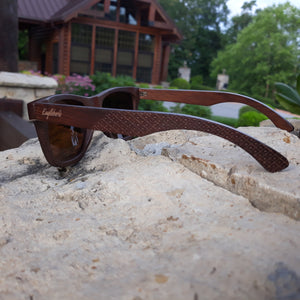 ebony wooden sunglasses side view