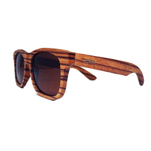 zebrawood full frame sunglasses side view